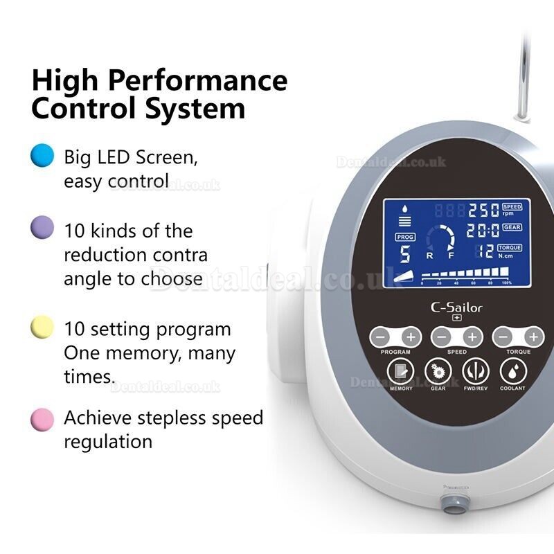 YUSENDENT® COXO C-SRILOR Dental Brushless Motor Implant system with 20:1 Contra-angle